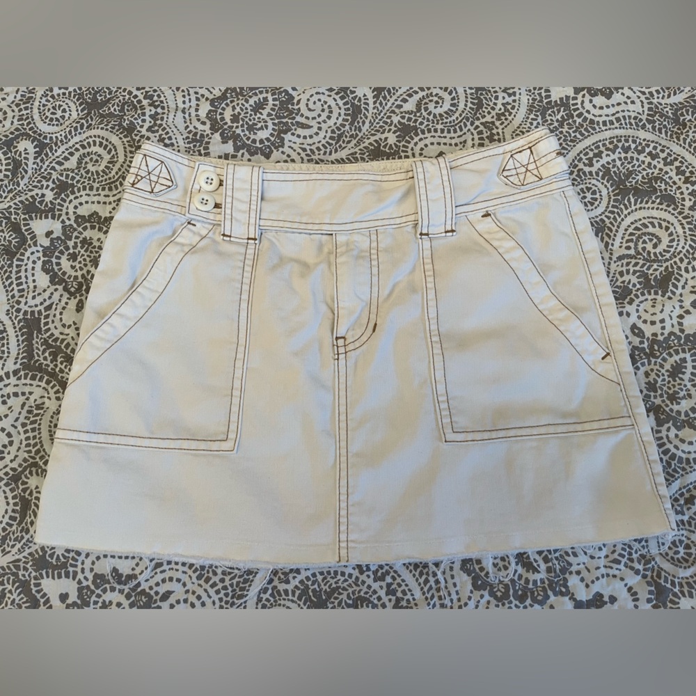 Stylish Casual, Cream Skirt